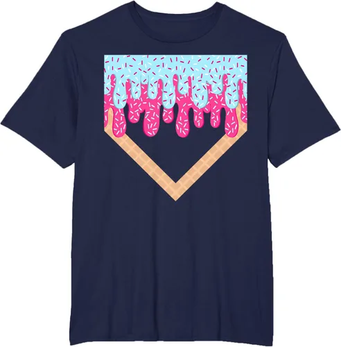 Vista 68 de Baseball Drip Boys Home Plate Ice Cream Sport Players & Fans Camiseta