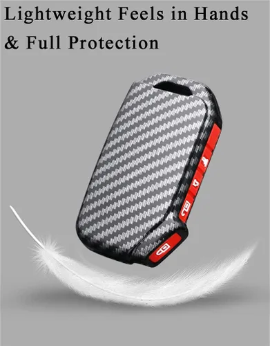 Vista 9 de SANRILY Funda de llave para Kia Telluride Remote Key Case Shell Holder con llavero, Negro