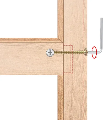 Vista 5 de uxcell M6 x 2.756 in muebles tornillos tuerca tuerca tornillo hexagonal con tuercas de barril Phillips-Ranurado medio hilo cinc 10