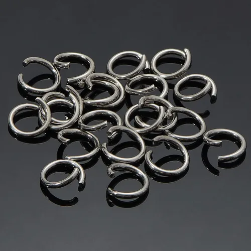Vista 5 de DanLingJewelry 1000 anillos de salto abiertos de acero inoxidable 304 calibre 17 de 0.394 in para hacer joyas, conectores de joyería, encontrar