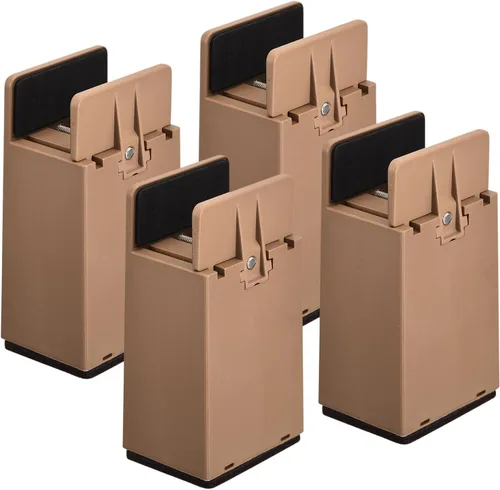 Vista 9 de uxcell Elevadores de cama de 2 pulgadas con abrazadera de tornillo ajustable, 4 elevadores de muebles para cama, escritorio, sofá, mesa, apto