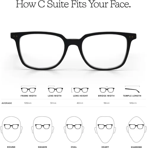 Vista 4 de eyebobs C Suite Traditional and Blue Light Reading Glasses Frente y patillas de cristal azul