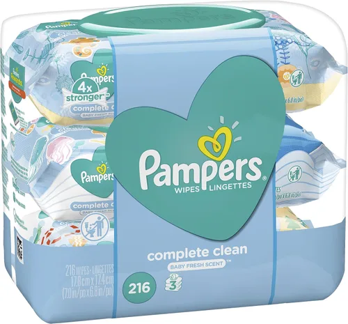 Vista 2 de Pampers Toallitas sensibles para bebés - Sin perfume - 392