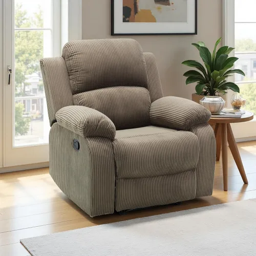 Vista 37 de Sofá reclinable manual, sofá reclinable de lujo de 3 plazas, sofá reclinable con portavasos y mesa de café, sofá de cuero sintético para sala