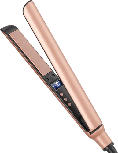 Vista 7 de Mini plancha plana, mini plancha de pelo de cerámica para cabello corto, rizos y flequillo, planchas planas pequeñas de doble voltaje para viajes