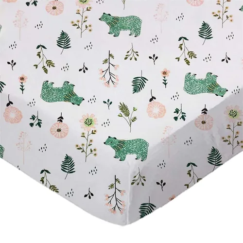Vista 4 de SheetWorld - Sábana bajera ajustable para Maxi-Cosi Swift, 31 x 39 pulgadas, 100% algodón, hipoalergénica, suave como la mantequilla, estampado