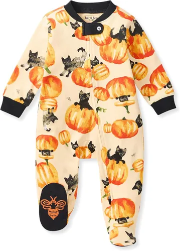 Vista 5 de Burt's Bees Baby Pijama con pies de algodón orgánico para niña Cozy Teddies - Paquete de 1