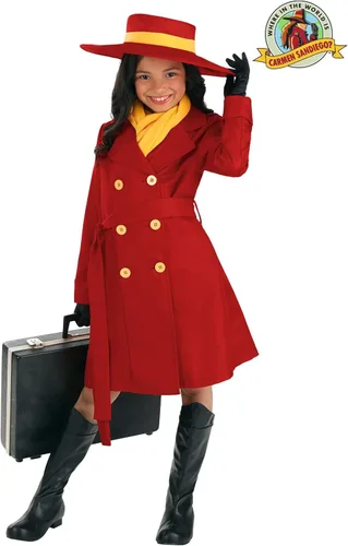 Vista 2 de Disfraz de Carmen Sandiego para niños Disfraces de programas de TV