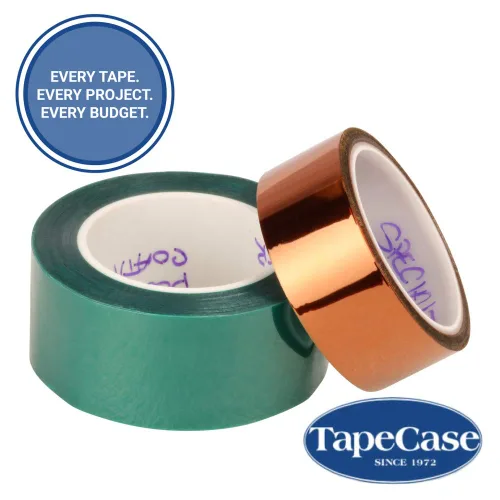 Vista 2 de Tapecase Metalized poliéster cinta de película (múltiples tamaños), Negro, 1