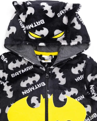 Vista 5 de DC Comics Batman Onesie Boys Kids Dark Knight Black All In One