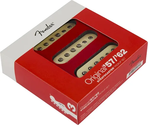 Vista 4 de Fender Golpeador Stratocaster original 57/62 precableado, 3 capas, color negro