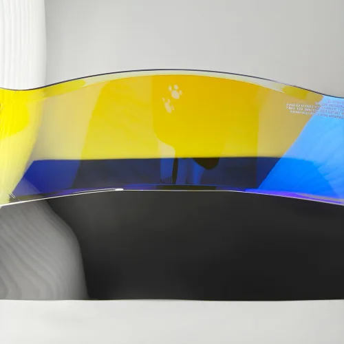 Vista 5 de FF370 - Protector solar para LS2 FF394, FF325, fácil visera, resistente al viento, para casco de moto (azul transparente, para noche de día)