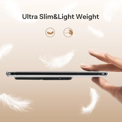 Vista 4 de CoBak Funda transparente con soporte y correa de mano para lector electrónico de 7 pulgadas Anti-amarilleo, cubierta ultra delgada a prueba