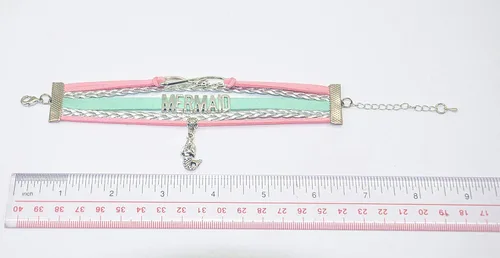 Vista 3 de HHHbeauty - Pulsera de sirena con diseño de sirena de sirena de piel