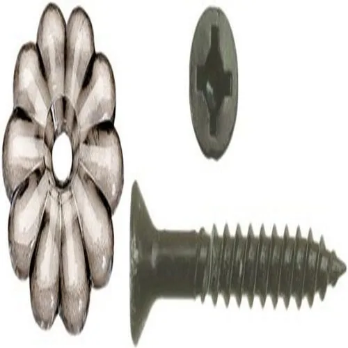 Vista 2 de AP Products, rosetones con tornillo, paquete de 100 unidades, Transparente