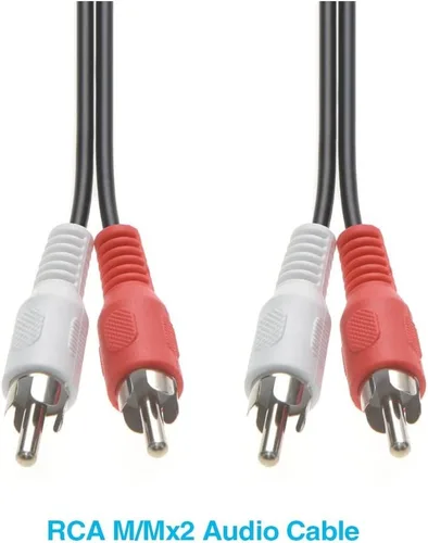 Vista 2 de Cable de audio RCA macho a macho de 12 pies (2 conectores blanco/2 rojos), CNE467004