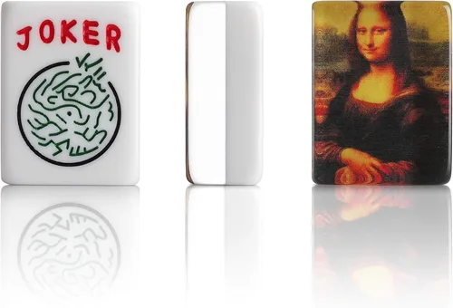 Vista 2 de 166 American Western Mahjong Mah Jongg Set Maleta Edición Limitada Embedded Masterpiece Fondo en Maleta de Cuero Mona Lisa