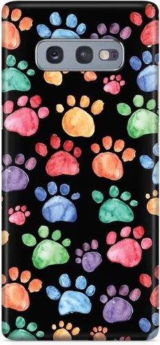 Vista 23 de Inspired Cases - Funda con textura 3D para iPhone Xs Max - Funda protectora de goma para Apple iPhone Xs Max - Estampado de huellas de acuarela