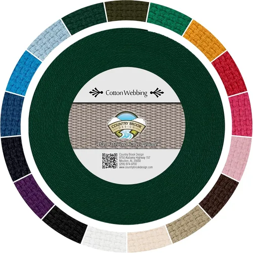 Vista 13 de Country Brook Design - Correa de algodón de 1" - Ligero, orgánico y suave con correas de algodón de piel - 5 yardas, natural