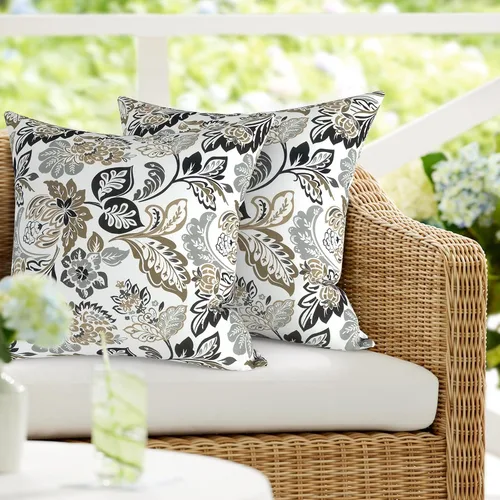 Vista 16 de DYTXIII Paquete de 2 almohadas lumbares impermeables para exteriores con rellenos, 12 x 20 pulgadas, almohada decorativa rectangular para patio