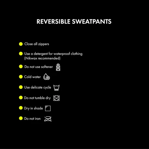 Vista 8 de GRAPHENE-X Pantalones deportivos reversibles Tela integrada de grafeno Transpirable, abrasión y resistente al agua Serie Futura, Negro