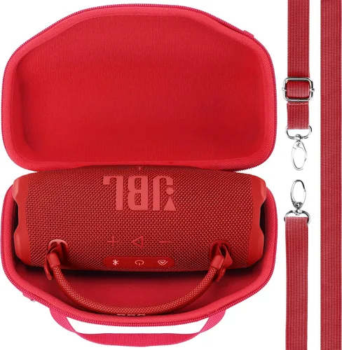 Vista 16 de Carcasa Rígida Lebakort Compatible con Altavoz JBL Charge 5 Charge 4 Impermeable (Carcasa Negra)