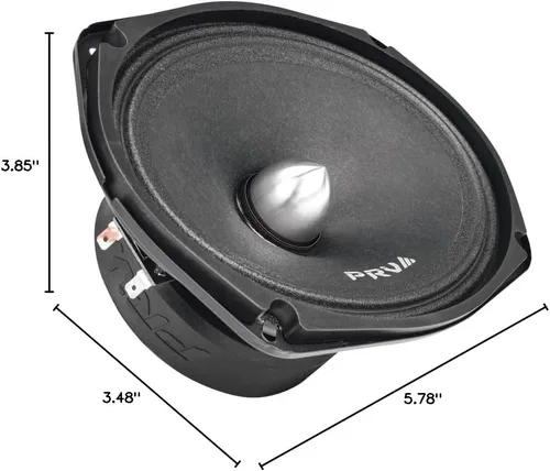 Vista 8 de PRV AUDIO 69MR500-4 Bullet, altavoz de rango medio de 6 x 9 pulgadas, 4 ohmios, potencia de programa de 500 vatios, altavoz para audio profesional