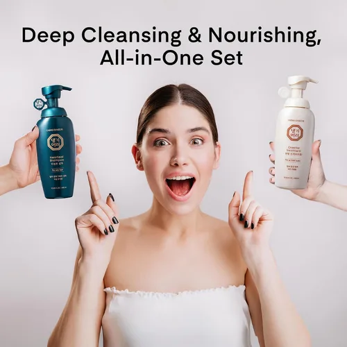 Vista 6 de Daeng Gi Meo Ri Set de cuidado para la pérdida de cabello - Champú para cabello graso + tratamiento para todo tipo de cabello, 13.5 onzas líquidas