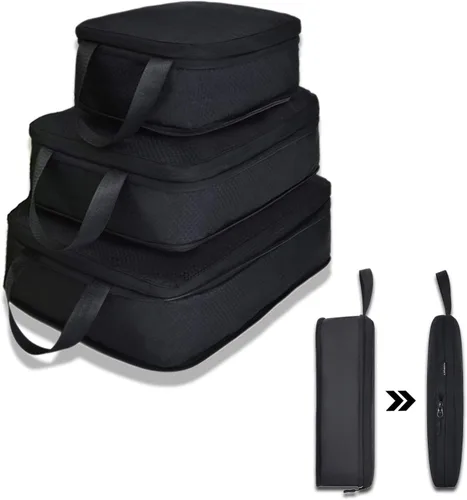 Vista 9 de Juego de cubos expansibles organizadores para viaje