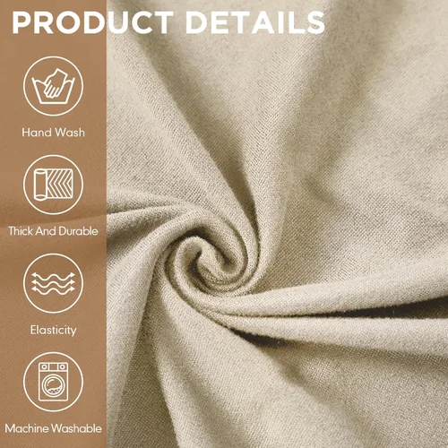 Vista 4 de Breling 3 piezas de fundas para sofá en forma de L para sofá seccional de esquina, fundas elásticas lavables para sofá de esquina de 5 asientos