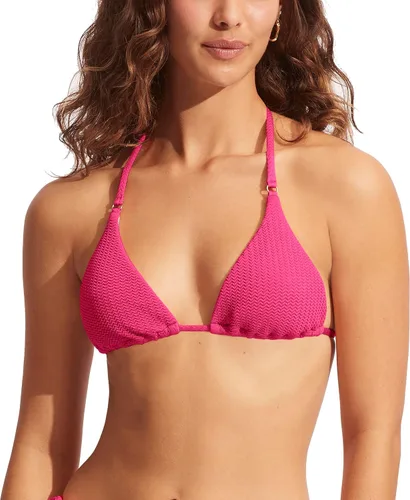 Vista 11 de Seafolly Bañador de bikini triangular para mujer Animal Instinct Aruba Azul