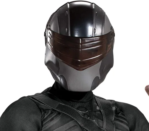 Vista 3 de Disfraz de ojos de serpiente para niños, disfraz oficial de GI Joe con músculos y máscara