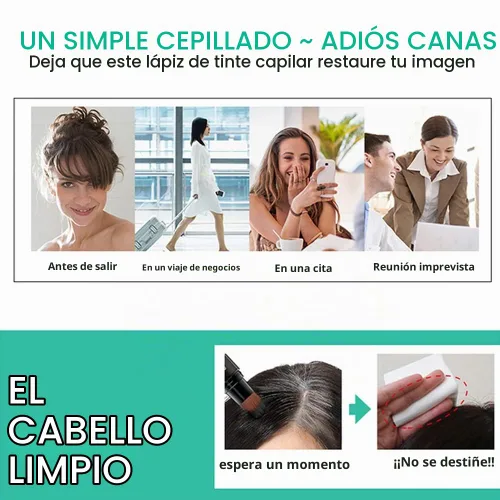 Vista 3 de SEVICH Plumas de pincel de tinte para el cabello gris, para retoque de raíz de cabello, cubierta temporal de cabello blanco para Solon Home, 0.7 fl