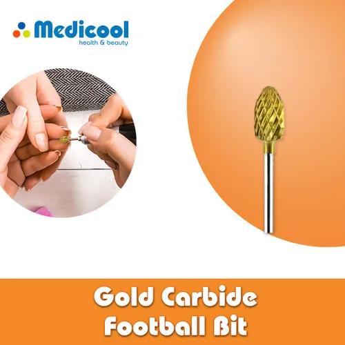 Vista 3 de Medicool Carburo de Oro -CC5- Lima y Dar Forma de Fútbol Quitar Bajo Uñas Manicura Bit CC5