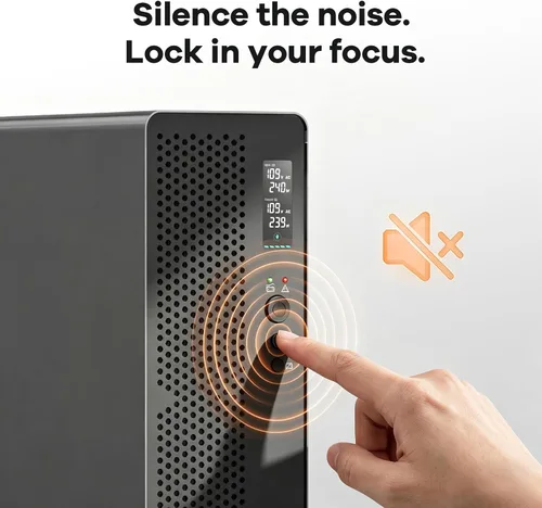 Vista 7 de Batería de reserva de UPS LiFePO4 de 1500VA/1000W, onda sinusoidal Gris