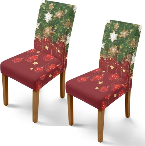 Vista 11 de Rnyleeg Fundas de silla de Navidad para sala de estar, diseño de muñeco de nieve azul, estampado de pájaros, fundas para sillas de comedor, 1