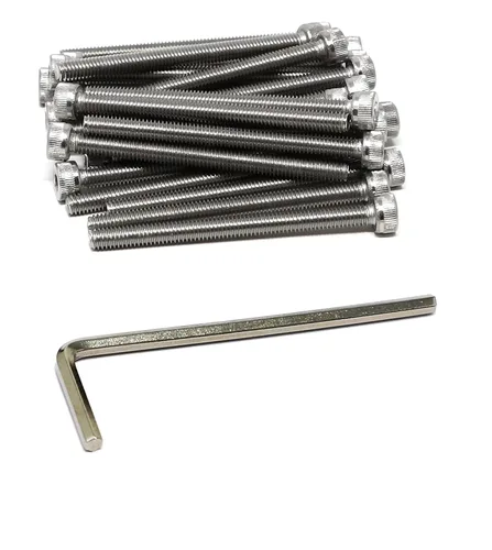 Vista 199 de iexcell Kit de tornillos de cabeza hexagonal de acero inoxidable 304, 100 unidades M2 x 0.157 in, paso de rosca de 0.016 in