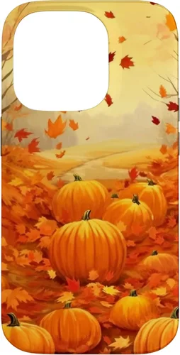 Vista 17 de Autumn Falling Leaves Pumpkin Spice Harvest Happy Autumn Case for iPhone 17