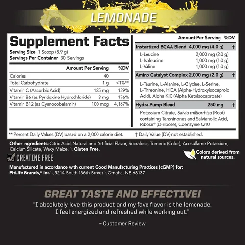 Vista 2 de PMD Sports BCAA - Aminoácidos sin estimulación – Mejor rendimiento de entrenamiento, recuperación mejorada, energía diaria, constructor muscular