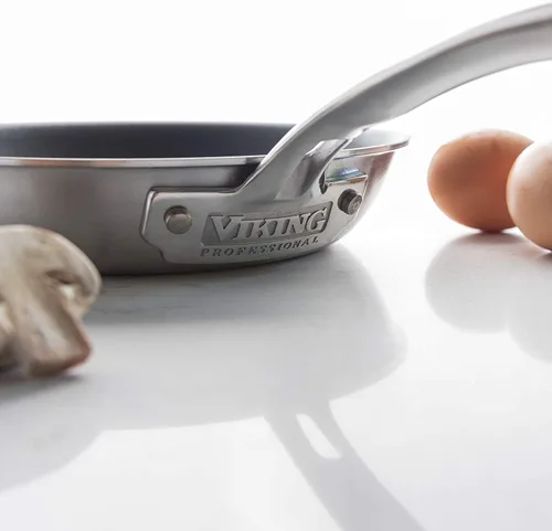 Vista 10 de VIKING Culinary Professional - Sartén antiadherente de acero inoxidable de 5 capas, 8 pulgadas, mango ergonómico que se mantiene fresco, apto