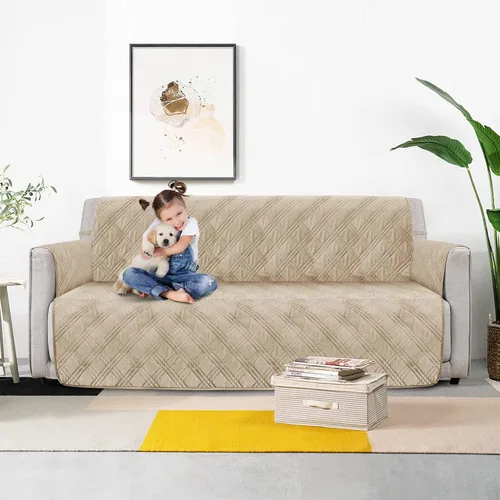 Vista 6 de BOCTOPUG Funda de sofá, impermeable y resistente para sofá, perros, gatos y niños (beige)