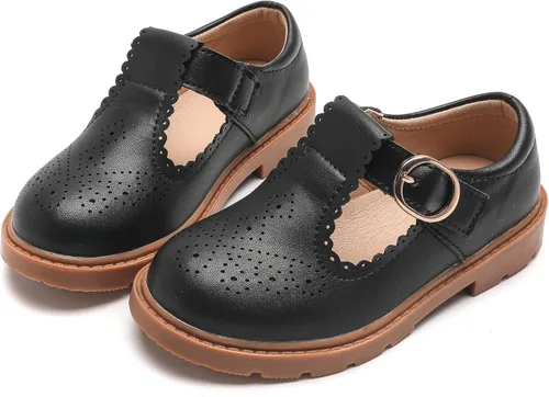 Vista 7 de kkdom Mary Jane - Zapatos planos de vestir con correa para niñas, zapatos escolares para bodas, fiestas (niños pequeñosniños grandes)