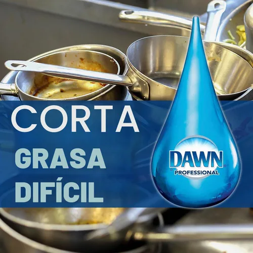 Vista 3 de Dawn - Jabón líquido manual profesional para ollas y sartenes, aroma original, 128 onzas, 1 galón, 4/caja (57445)