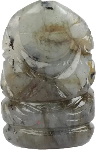 Vista 4 de gemhub Estatua de Ganesha tallada a mano aprox. 135,75 quilates de labradorita natural