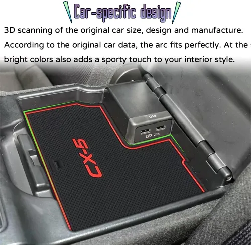 Vista 6 de Accesorios interiores personalizados, 18 piezas para Mazda CX-5 2017 2018 2019 2020 2021 2022 cubierta de consola central, almohadilla de ranura