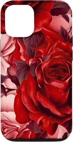 Vista 28 de Acuarela Rosa Rojo Rosas Patrón Caso para iPhone 17