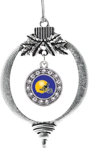Vista 700 de Inspired Silver - Adorno de cromosoma 21 con dije de círculo de plata con joyas de circonita cúbica