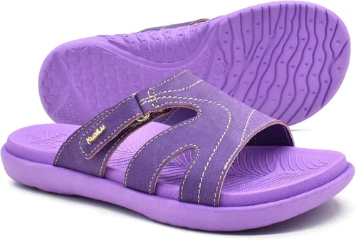 Vista 8 de KuaiLu - Sandalias ortopédicas de moda para mujeres, ligeras, tipo tenis deportivos, con plantilla de goma suave. Sandalias con cierre tipo slip-on