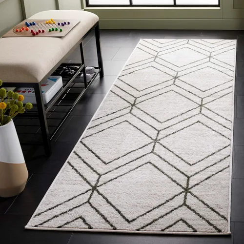 Vista 41 de SAFAVIEH Adirondack Collection - Alfombra decorativa, 2 x 3 pies, color negro y marfil, diseño geométrico moderno, no desprende pelusa y de fácil