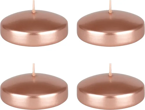 Vista 13 de Mega Candles 4 velas flotantes negras sin perfume, vela de cera vertida a mano de 3 pulgadas de diámetro, decoración del hogar, recepciones de boda